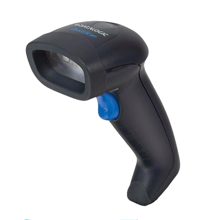 Сканер штрихкода Datalogic QuickScan L QD2100 (ручной, лазерный, серый, кабель USB, подставка) 